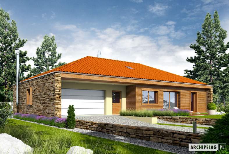 Projekt domu EX 8 G2 (wersja D) - wizualizacja frontowa