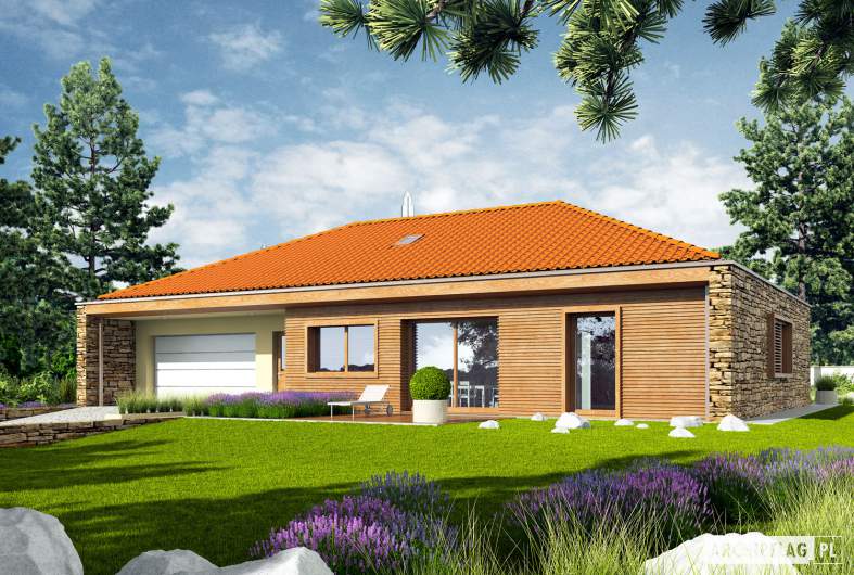 Projekt domu EX 8 G2 (wersja D) - wizualizacja frontowa