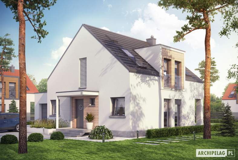Projekt domu Pedro II G1 ENERGO PLUS - wizualizacja frontowa
