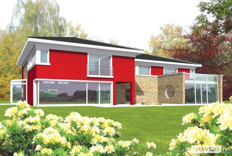 Projekt domu Kaj G2 - wizualizacja ogrodowa