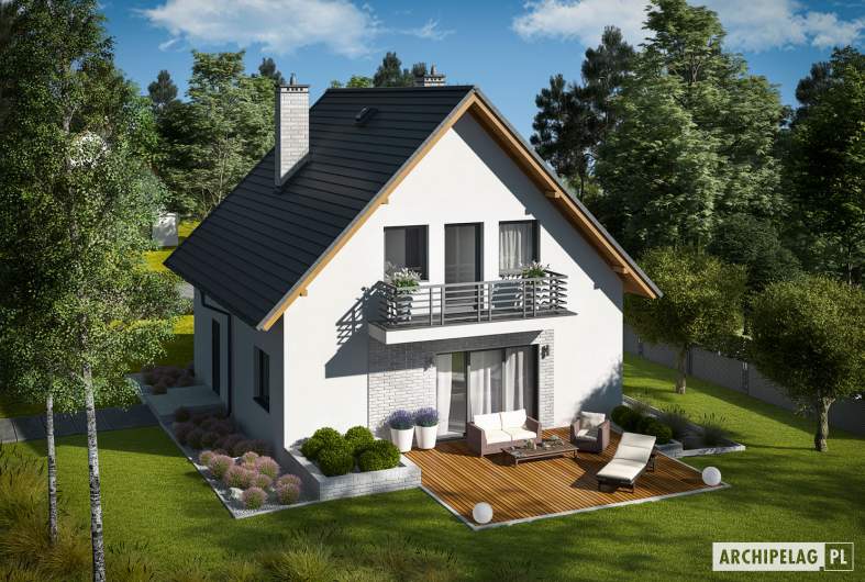 Projekt domu Daga II - widok z góry