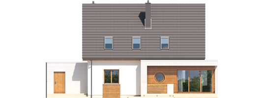 Ernest G1 - Projekt domu Ernest G1 - elewacja tylna