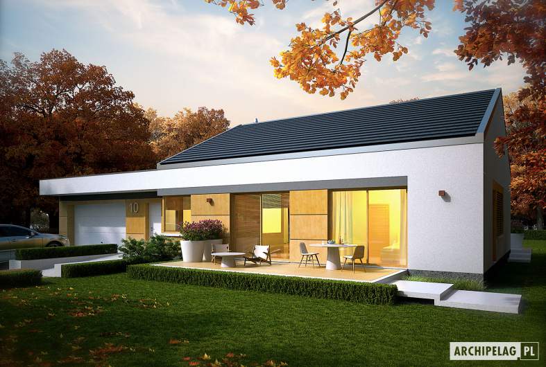Projekt domu EX 11 G2 (wersja C) soft - wizualizacja frontowa
