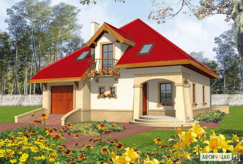 Projekt domu Lukrecja G1 - wizualizacja frontowa