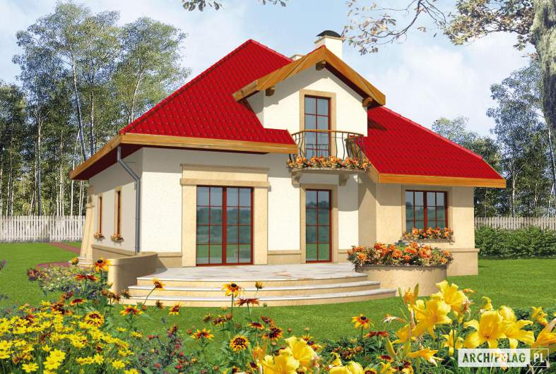 Projekt domu Lukrecja G1 - wizualizacja ogrodowa