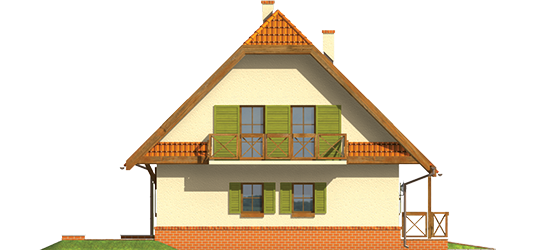 Otyle G1 - Projekt domu Otylia G1 - elewacja lewa