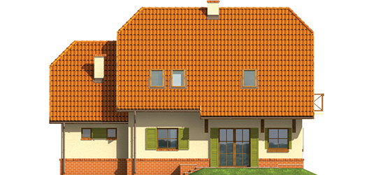 Otyle G1 - Projekt domu Otylia G1 - elewacja tylna