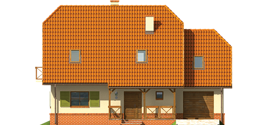 Otyle G1 - Projekt domu Otylia G1 - elewacja frontowa