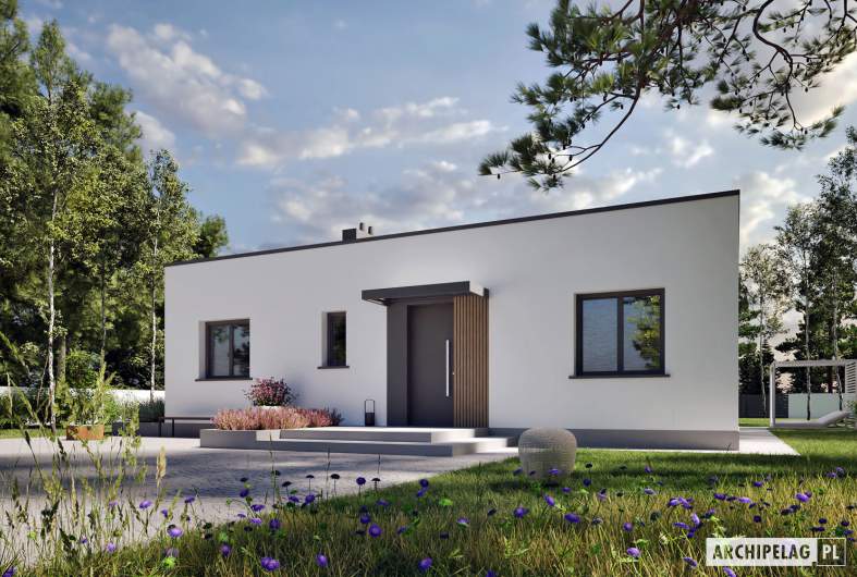 Projekt domu Mini 3 MODERN PLUS - wizualizacja odgrodowa