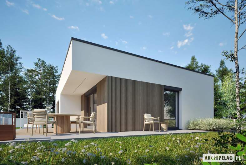 Projekt domu Mini 3 MODERN PLUS - wizualizacja odgrodowa