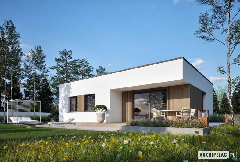 Projekt domu Mini 3 MODERN PLUS - wizualizacja odgrodowa