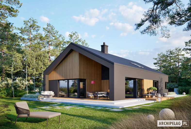 Projekt domu Daniel IX G2 ENERGO PLUS - wizualizacja ogrodowa