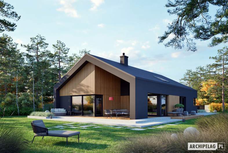 Projekt domu Daniel IX G2 ENERGO PLUS - wizualizacja ogrodowa