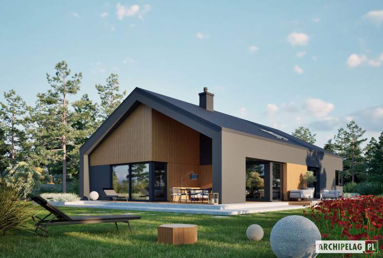 Projekt domu Daniel IX G2 ENERGO PLUS - wizualizacja ogrodowa