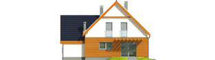 Projekt domu Fabrycja G1 - elewacja tylna