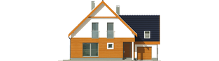 Projekt domu Fabrycja G1 - elewacja frontowa