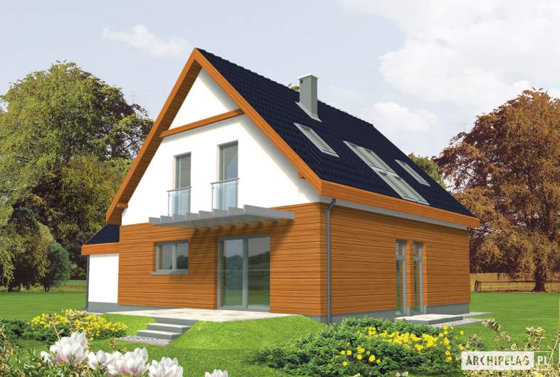 Projekt domu Fabrycja G1 - wizualizacja ogrodowa