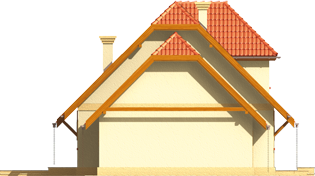 Balbino G1 - Projekt domu Balbinka G1 - elewacja prawa