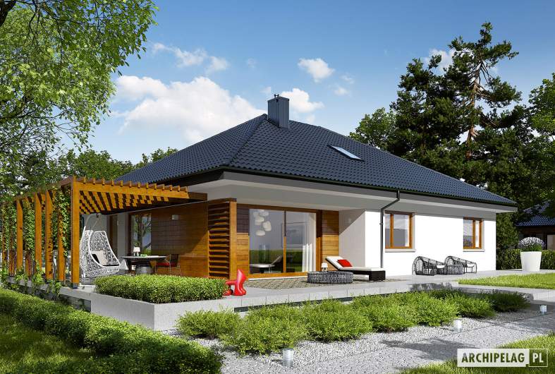 Projekt domu Astrid G2 - wizualizacja ogrodowa