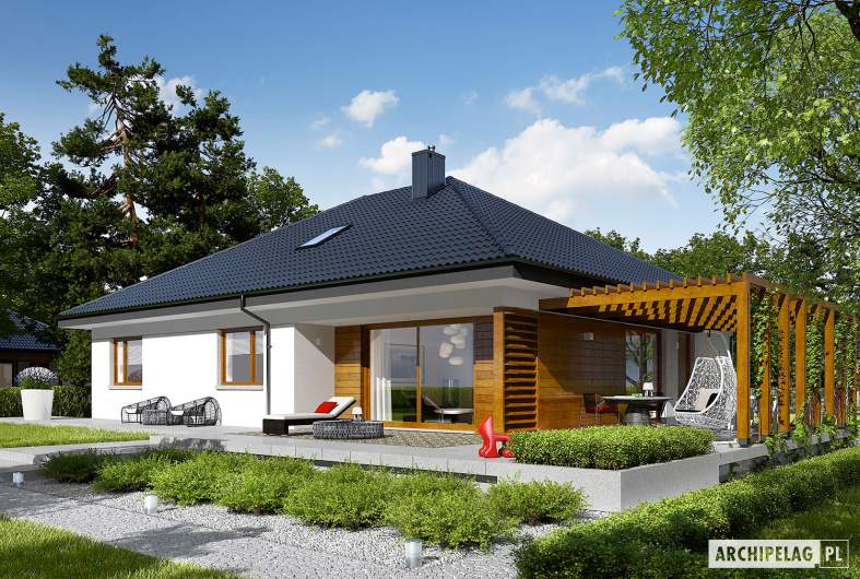 Projekt domu Astrid G2 - wizualizacja ogrodowa