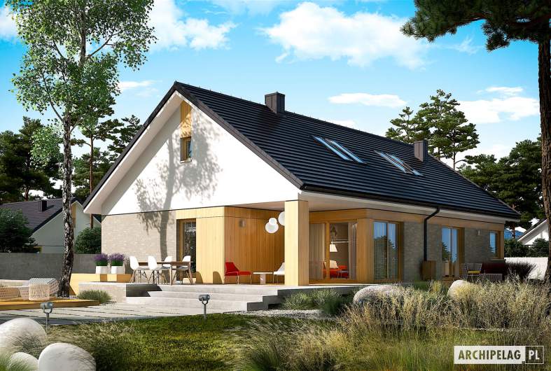 Projekt domu Daniel IV - wizualizacja ogrodowa