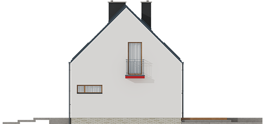 E11 ECONOMIC - Projekt domu E11 ECONOMIC - elewacja lewa