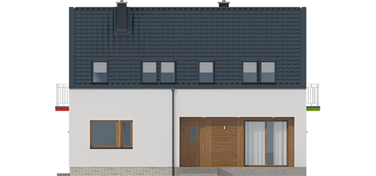 E11 ECONOMIC - Projekt domu E11 ECONOMIC - elewacja frontowa