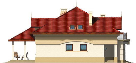 Stepheny - Projekt domu Stefania - elewacja prawa