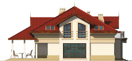 Stepheny - Projekt domu Stefania - elewacja lewa