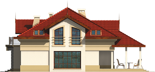 Stepheny - Projekt domu Stefania - elewacja lewa