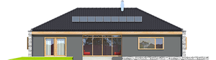 Projekt domu EX 8 II G2 (wersja D) ENERGO PLUS - elewacja tylna