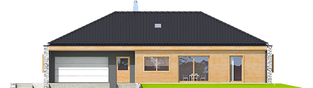 Projekt domu EX 8 II G2 (wersja D) ENERGO PLUS - elewacja frontowa