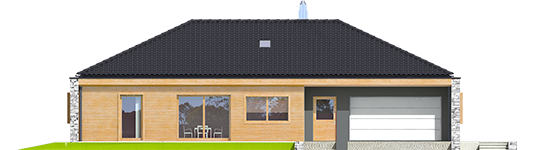 EX 8 II G2 D Soft - Projekt domu EX 8 II G2 (wersja D) - elewacja frontowa