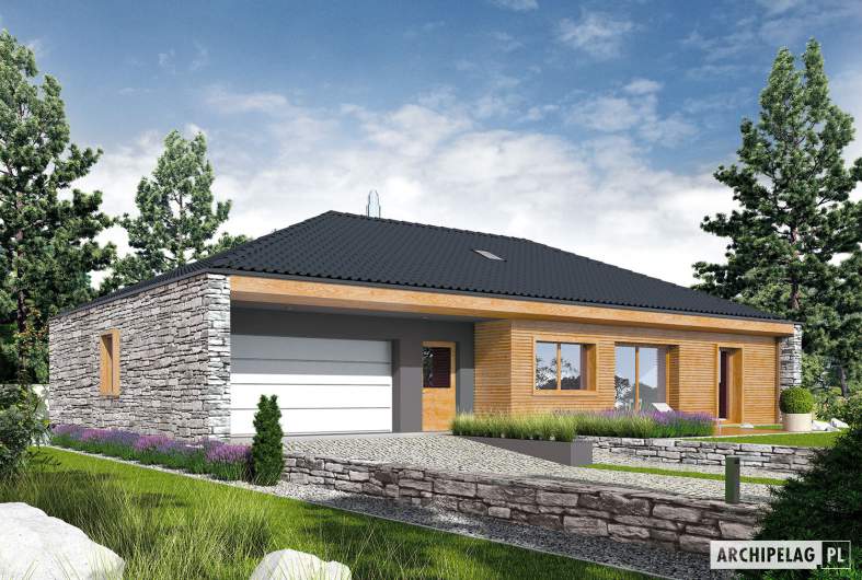 Projekt domu EX 8 II G2 (wersja D) - wizualizacja frontowa