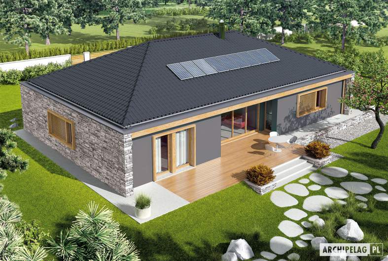 Projekt domu EX 8 II G2 (wersja D) - widok z góry