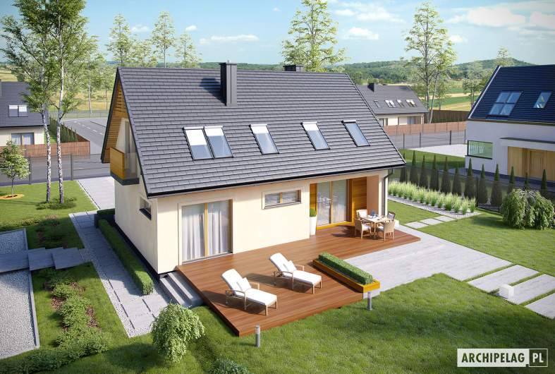 Projekt domu E11 III ECONOMIC - widok z góry