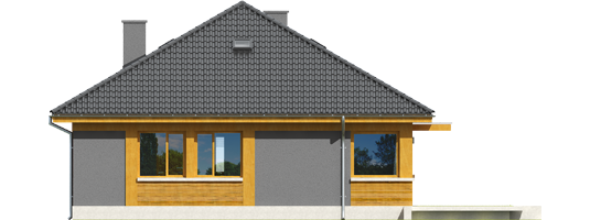 Anabela - Projekty domów ARCHIPELAG - Anabela - elewacja tylna