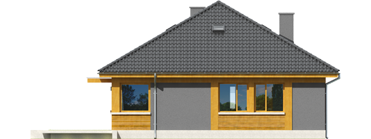 Anabela - Projekty domów ARCHIPELAG - Anabela - elewacja tylna