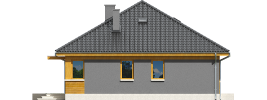 Anabela - Projekty domów ARCHIPELAG - Anabela - elewacja prawa