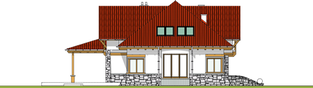 Projekt domu Edek - elewacja lewa
