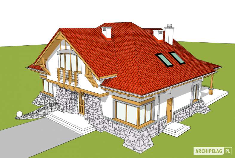 Projekt domu Edek - widok z góry