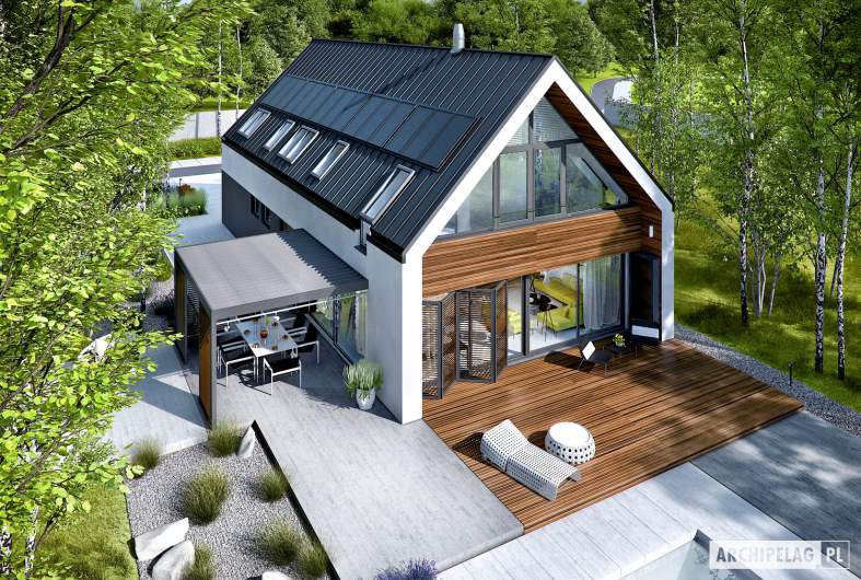 Projekt domu EX 19 G2 ENERGO PLUS - widok z góry