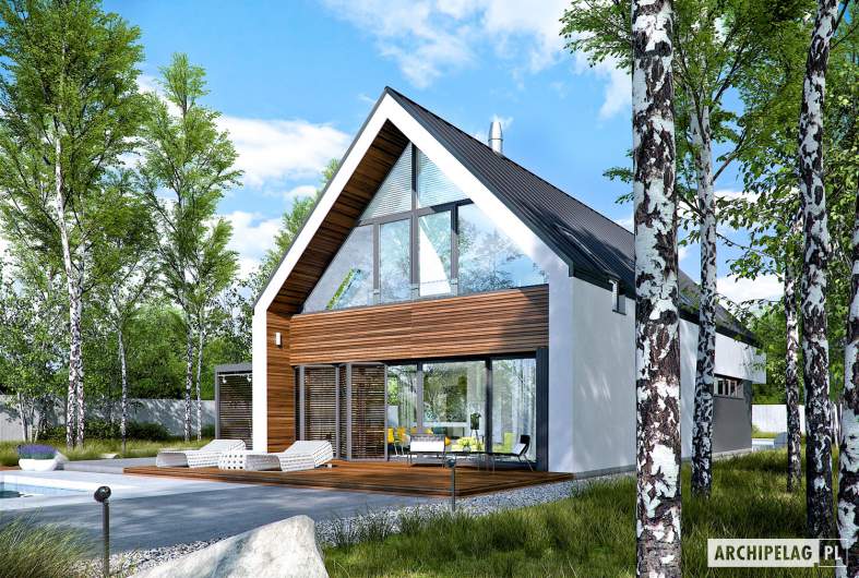 Projekt domu EX 19 G2 ENERGO PLUS - wizualizacja ogrodowa