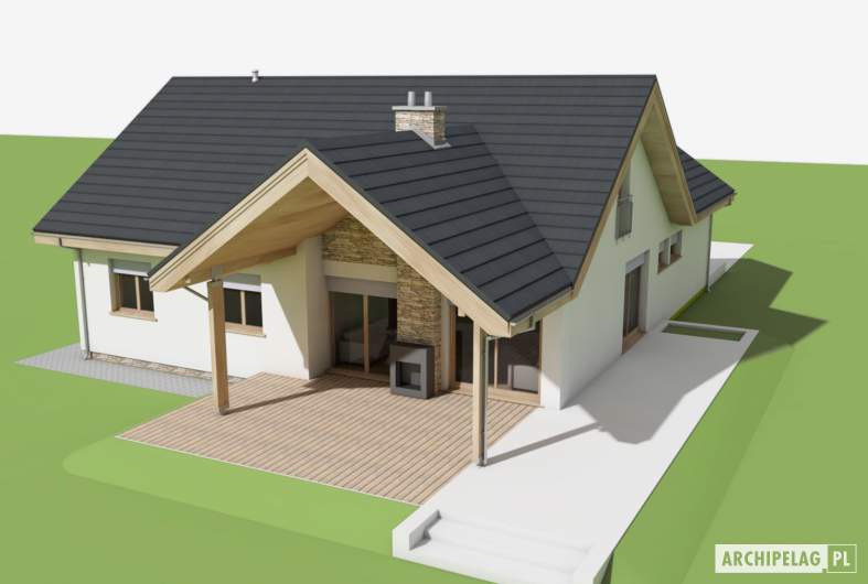 Projekt domu Simon (mały) G1 - widok z góry