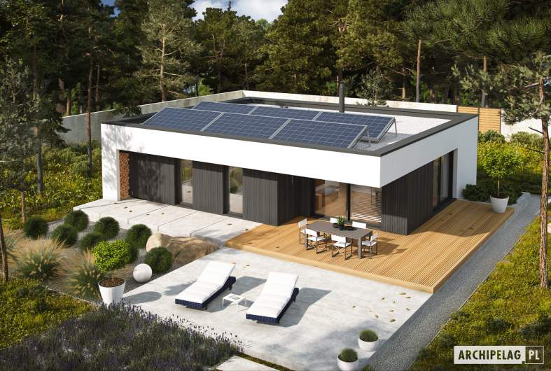 Projekt domu Mini 4 MODERN PLUS - widok z góry