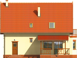 Aga - Projekty domów ARCHIPELAG - Aga G1 - elewacja tylna