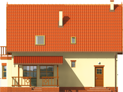 Aga - Projekty domów ARCHIPELAG - Aga G1 - elewacja tylna