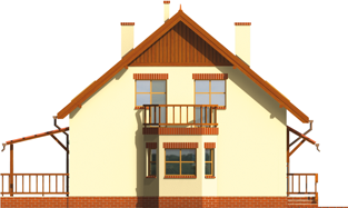 Aga - Projekty domów ARCHIPELAG - Aga G1 - elewacja lewa