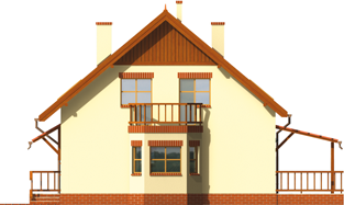 Aga - Projekty domów ARCHIPELAG - Aga G1 - elewacja lewa