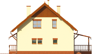 Aga - Projekty domów ARCHIPELAG - Aga G1 - elewacja prawa